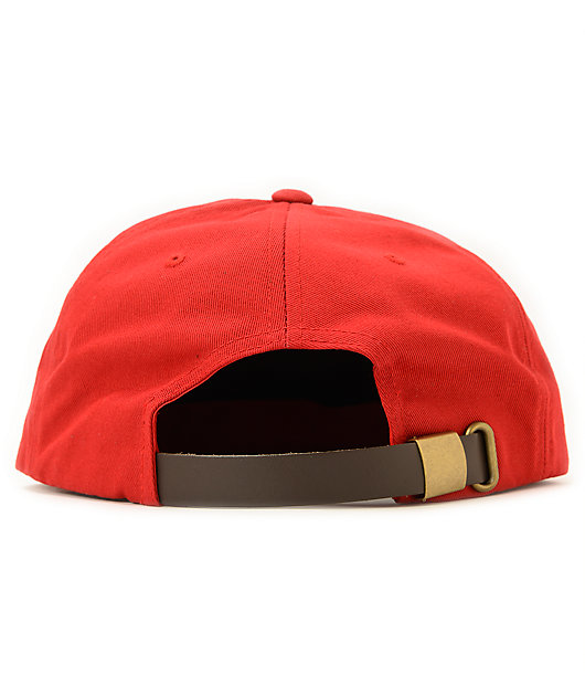 obey leather strap hat