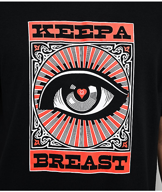 Obey x Keep A Breast Foundation Black T-Shirt | Zumiez