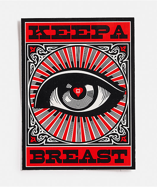 Obey x Keep A Breast Foundation Sticker