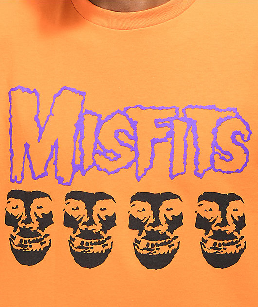 Misfits Black and Orange Obey Misfits Fiend Club T-Shirt | Grailed