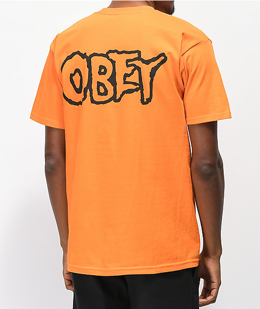 Orange Obey T-shirt