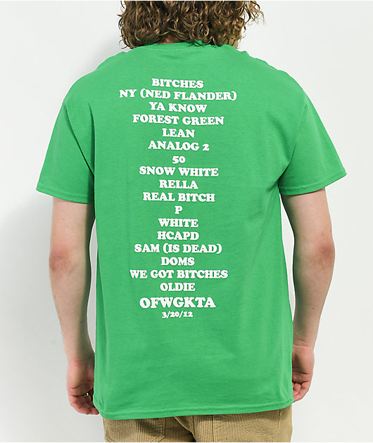 Odd Future 10 Year Anniversary Face Green T-Shirt