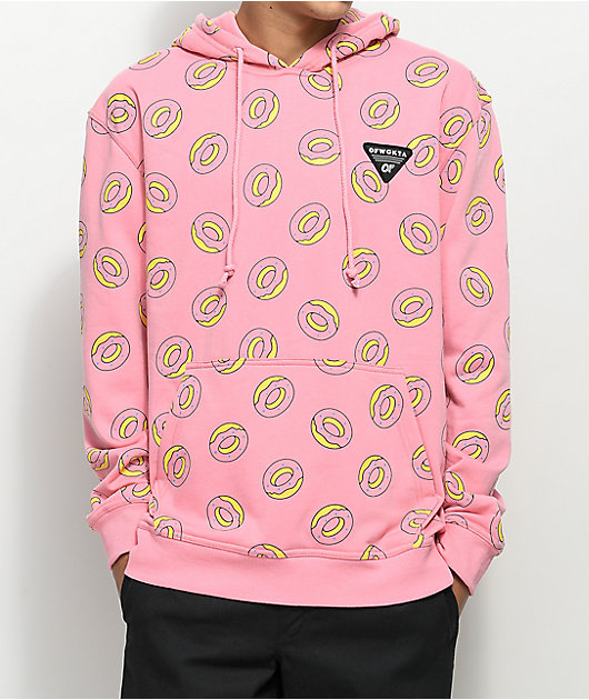 Odd Future Allover Donut Pink Hoodie 