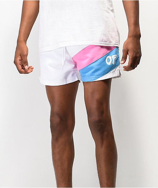 Odd Future Angled White Board Shorts