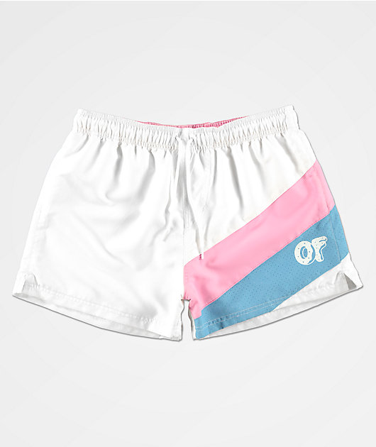 Odd Future Angled shorts de baño blancos