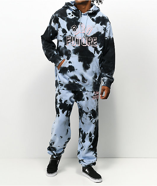 Odd Future Blue & Black Tie Dye Hoodie