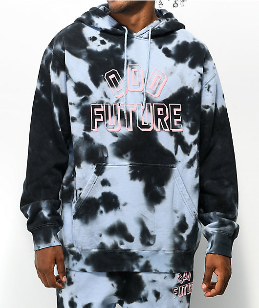 Odd Future Blue Black Tie Dye Hoodie Zumiez