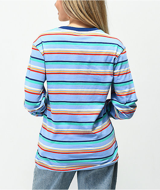 Odd Future Blue & Orange Stripe Long Sleeve T-Shirt | Zumiez