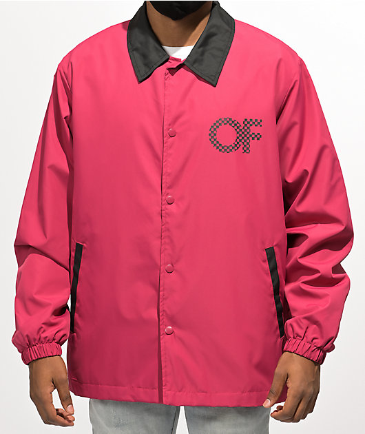 coach jacket burgundy