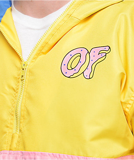 odd future jacket yellow blue pink