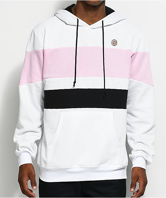 Pink black and white hoodie