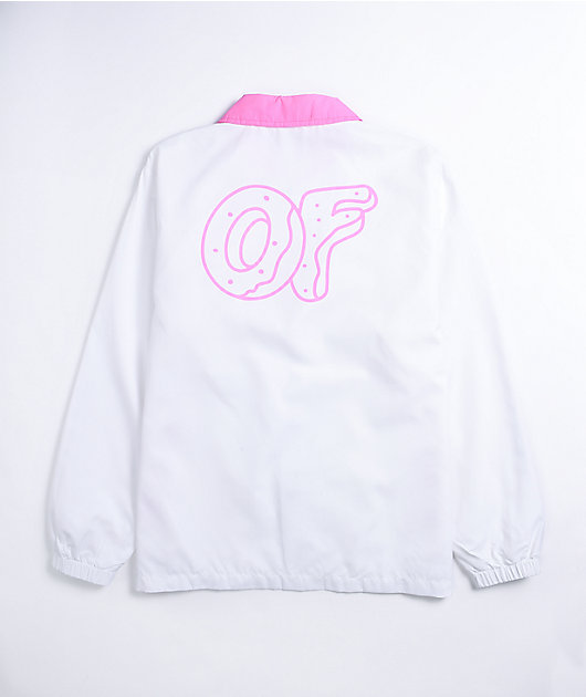 Odd Future Colorblock White & Pink Coaches Jacket