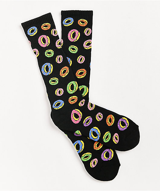Odd Future Donut All Over Print Black Crew Socks