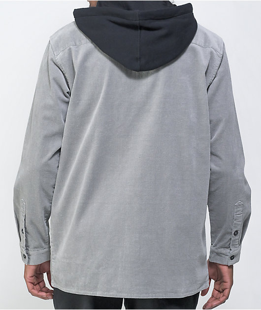 Odd Future Grey Corduroy Hooded Shirt
