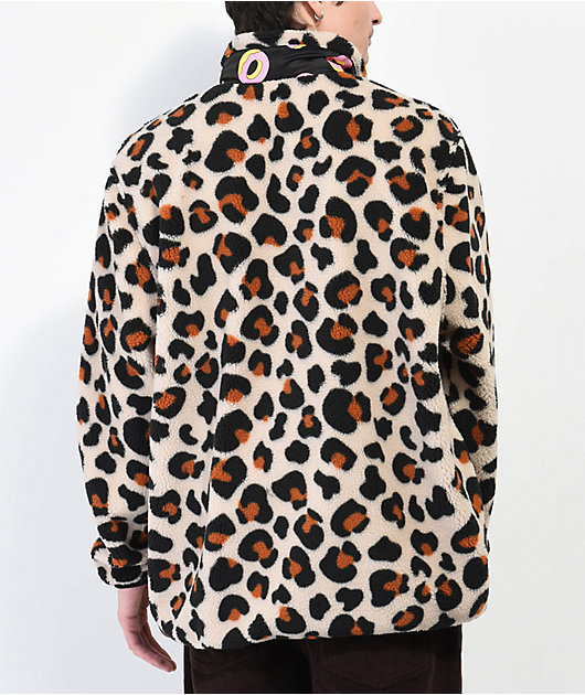 Odd Future Leopard Brown Fleece Jacket