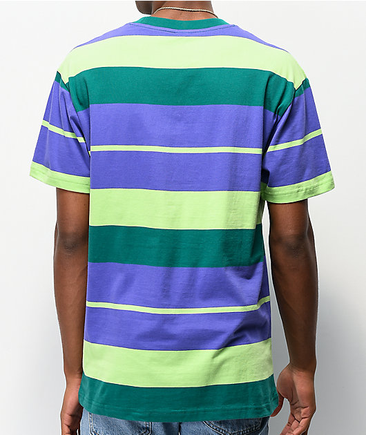 Odd Future Mint & Purple Striped Knit T-Shirt