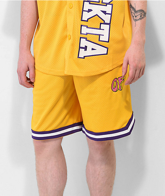 Odd OFWGKTA pantalones cortos de baloncesto amarillos