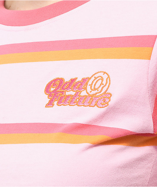 Odd Future Pink & Orange Stripe Long Sleeve T-Shirt | Zumiez