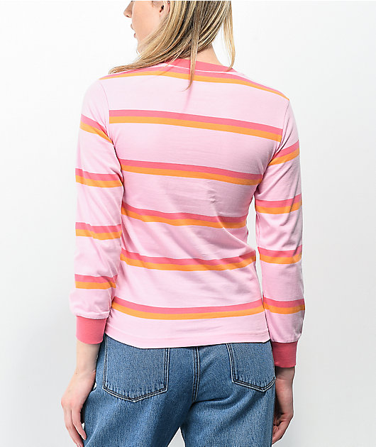 Odd Future Pink & Orange Stripe Long Sleeve T-Shirt | Zumiez