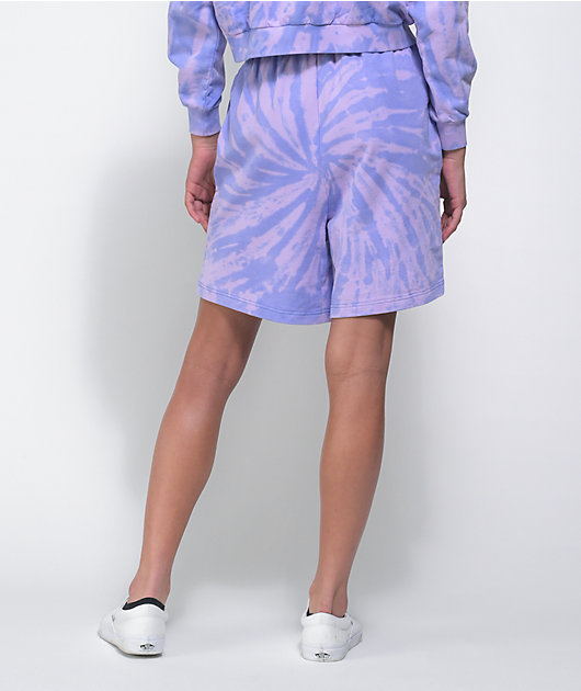 Odd Future Purple Spiral Tie Dye Sweat Shorts