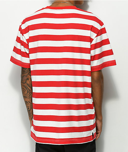 Odd Future Red White Stripe Knit T Shirt Zumiez - future shirt roblox