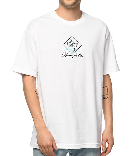 Odd Future Script Embroidery White T-Shirt