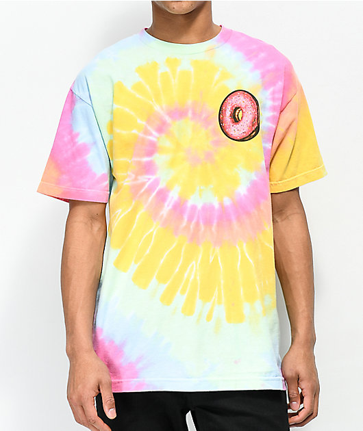 Odd Future Center Teal & White Split Tie Dye T-Shirt