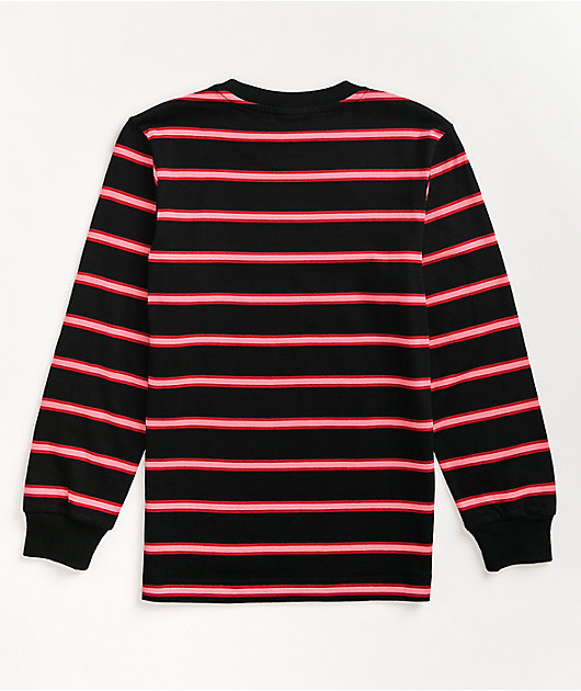 Odd Future Striped Black & Pink Long Sleeve T-Shirt