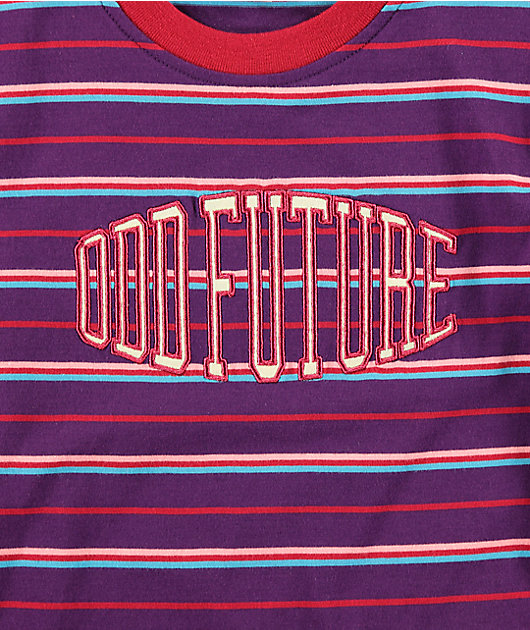 Odd Future Stripes Purple & Red Long Sleeve T-Shirt
