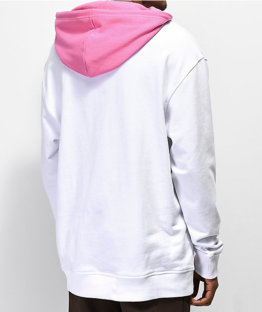 Odd Future White \u0026 Pink Colorblock Hoodie