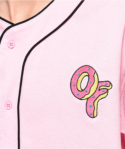 Odd Future Pink & Orange Baseball Jersey - Size S - Pink - Jerseys - Shirts - Tops - Women's Clothing at Zumiez