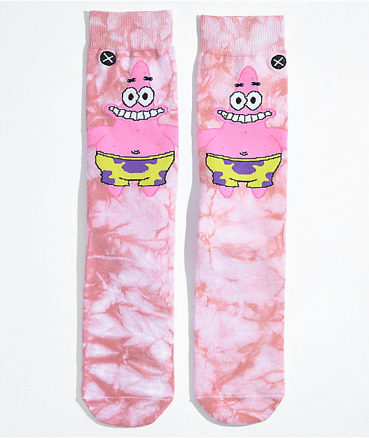 Odd Sox x SpongeBob SquarePants Patrick Pink Tie Dye Crew Socks