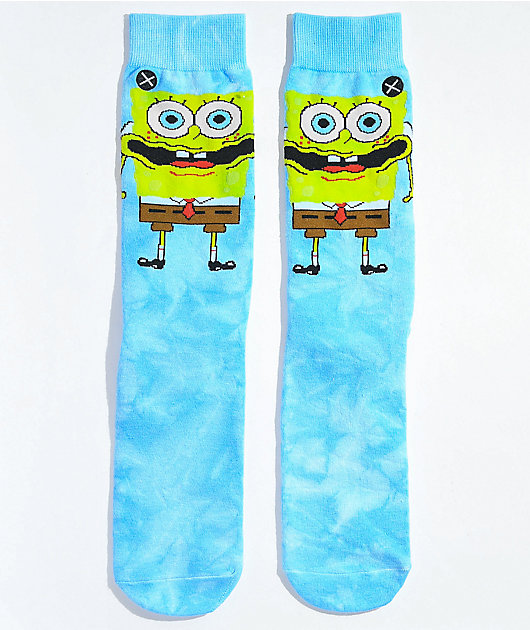 Odd Sox x SpongeBob SquarePants Wavy Bob Blue Tie Dye Crew Socks
