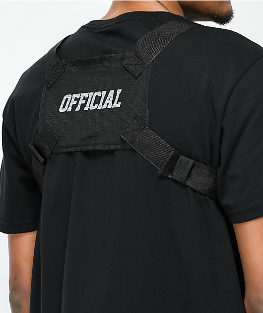 official utility black chest bag