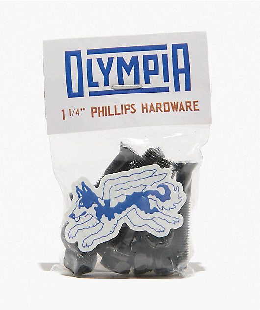 Olympia Supply Black 1.25" Skateboard Hardware 