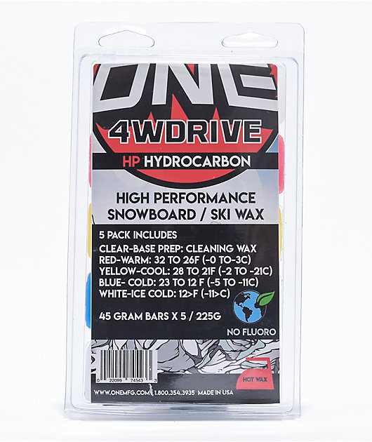 One Ball 4WD Paquete de 5 ceras para snowboard