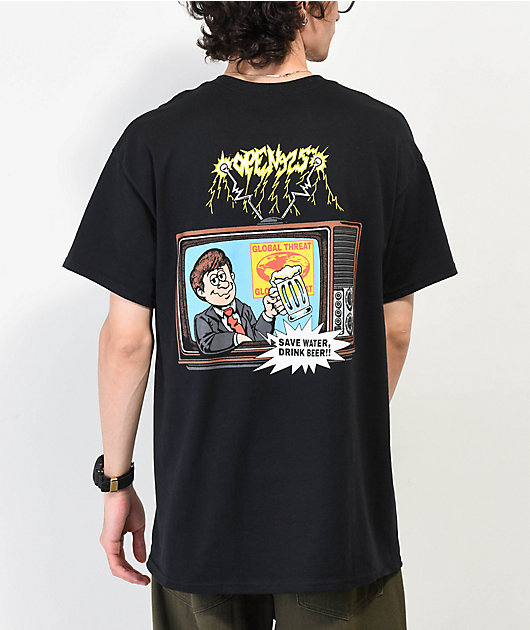 Open 925 Beer PSA Black T-Shirt | Zumiez