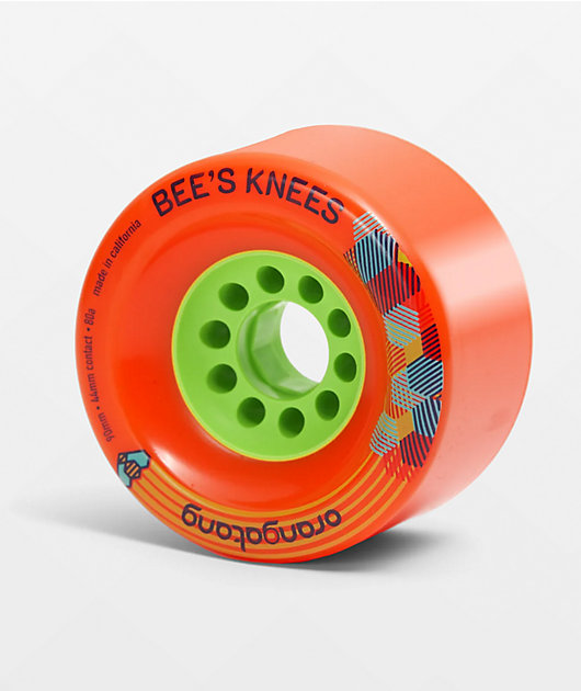 Orangatang Bee's Knees 90mm 80a Orange Longboard Wheels