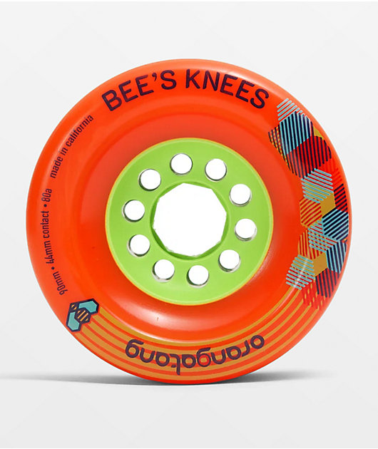Orangatang Bee's Knees 90mm 80a Orange Longboard Wheels