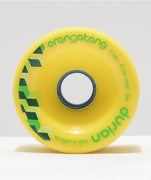 Orangatang Durian 75mm 86a Yellow Longboard Wheels