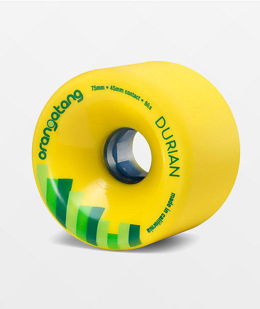 Orangatang Durian 75mm 86a Yellow Longboard Wheels
