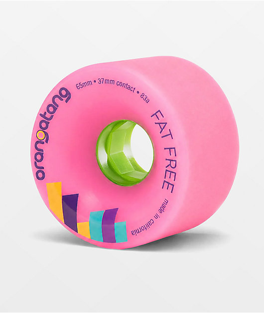 Orangatang Fat Free 65mm 83a Pink Longboard Wheels
