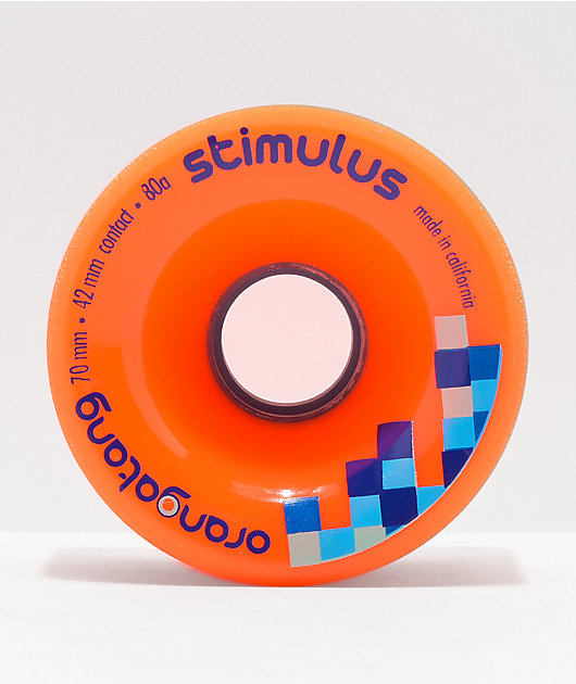 Orangatang Stimulus 70mm 80a Orange Longboard Wheels
