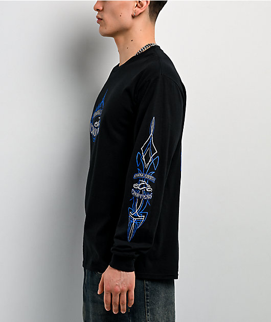 Orange County Choppers Diamond Plate Spade Black Long Sleeve T-Shirt