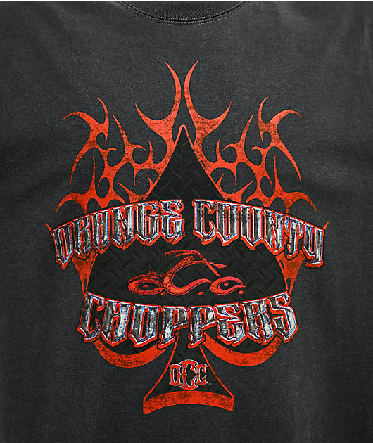 Orange County Choppers Eagle And Chopper Grey Wash T-Shirt