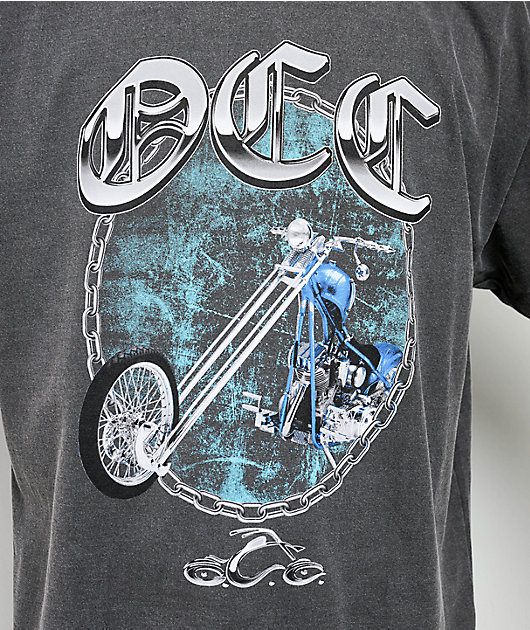 Orange County Choppers Extended Forks Black Wash T-Shirt