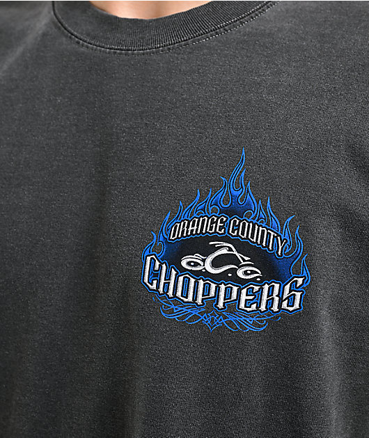 Orange County Choppers Flaming Spade Grey Wash T-Shirt