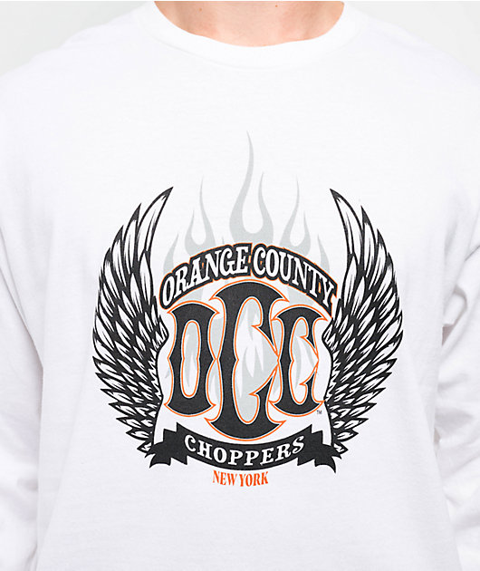 Orange County Choppers Wings White Long Sleeve T-Shirt