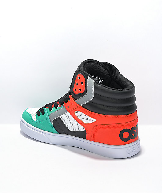 Osiris Clone Seafoam Green, Orange, & Black Skate Shoes