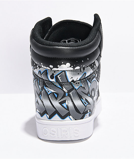 Osiris Clone Sweyda Black, White, & Blue Skate Shoes | Zumiez